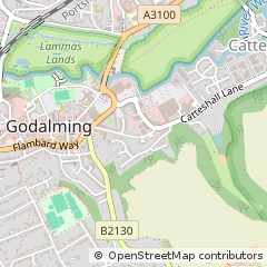 Map of Godalming, Surrey