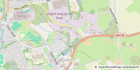 Map of Llanelli, Carmarthenshire