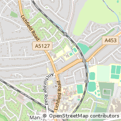 Map of Sutton Coldfield, West Midlands