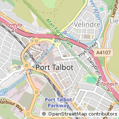 Map of Port Talbot, West Glamorgan