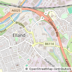 Map of Elland, West Yorkshire