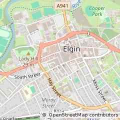 Map of Elgin, Morayshire