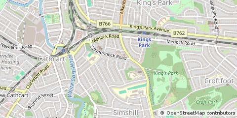 Map of Glasgow, Lanarkshire
