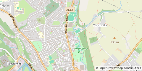 Map of Brighouse, West Yorkshire