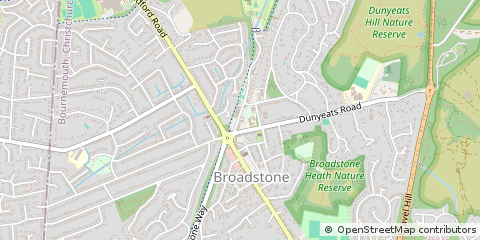 Map of Broadstone, Dorset