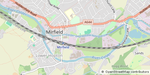 Map of Mirfield, West Yorkshire