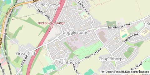 Map of Wakefield, West Yorkshire