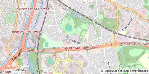 Map of Grove Road Fenton, Staffordshire