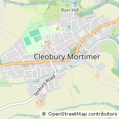 Map of Cleobury Mortimer, Worcestershire