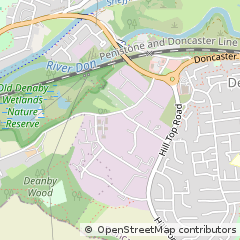 Map of Doncaster,, South Yorkshire.