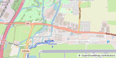 Map of West Drayton, Middlesex