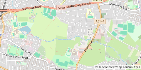 Map of Altrincham, Cheshire