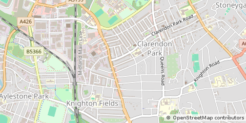 Map of Leicester, Leicestershire