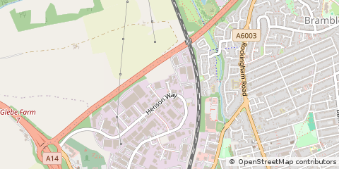 Map of Kettering, Northamptonshire