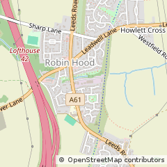 Map of Wakefield, West Yorkshire