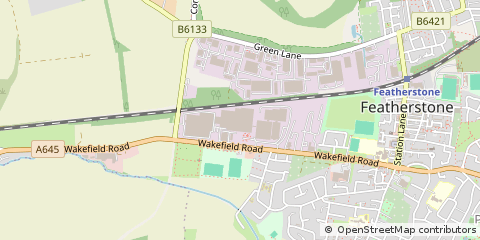 Map of Pontefract, West Yorkshire