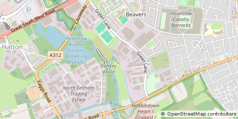 Map of Hounslow, Middlesex