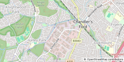 Map of Eastleigh, Hampshire