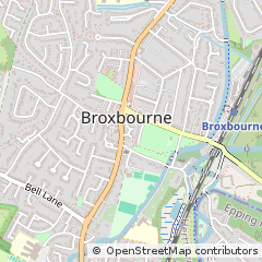 Map of Broxbourne, Hertfordshire