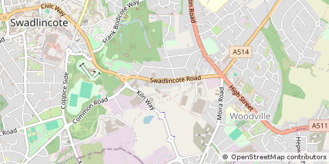 Map of Swadlincote