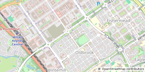 Map of Milton Keynes, Bucks