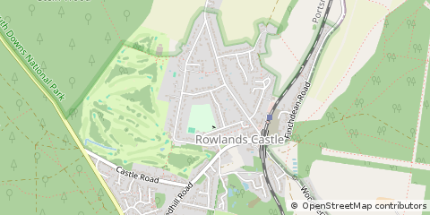 Map of Rowland's Castle, Hampshire