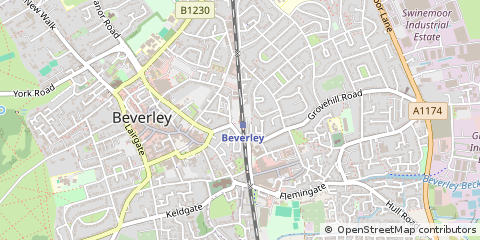 Map of Beverley, East Yorkshire
