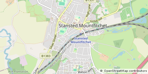 Map of Stansted, Stanstead
