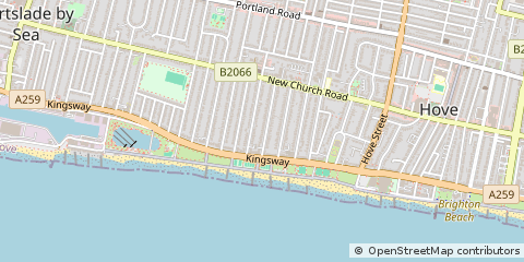Map of Hove, East Sussex