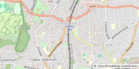 Map of Forest Hill, London