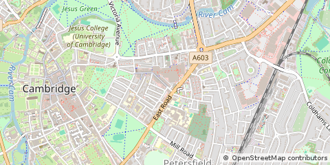 Map of Cambridge, Cambridgeshire