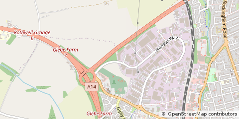 Map of Kettering, Northants