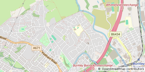 Map of Burnley