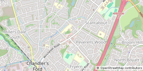 Map of Eastleigh, Hampshire