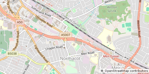 Map of Stoke-on-Trent, Staffordshire