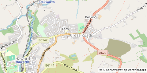 Map of Keighley, West Yorkshire