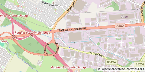 Map of Knowsley, Merseyside