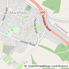 Map of Markfield, Leicester