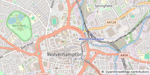Map of Wolverhampton, West Midlands