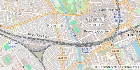 Map of Cardiff