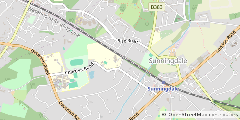 Map of Sunningdale, Berkshire