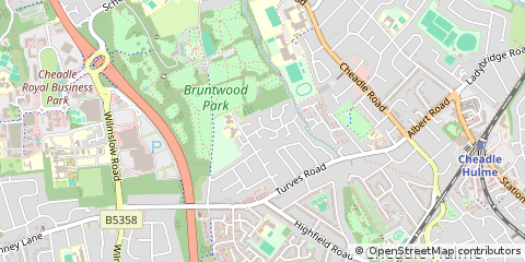 Map of Glossop, Manchester