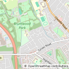 Map of Glossop, Manchester