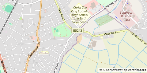 Map of Southport, Merseyside