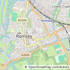 Map of Romsey, Hampshire