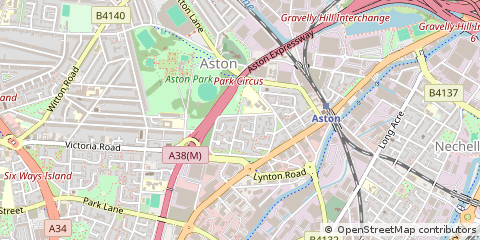 Map of Birmingham, West Midlands