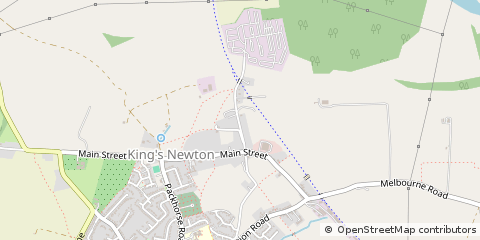 Map of Kings Newton, Melbourne, Derbyshire