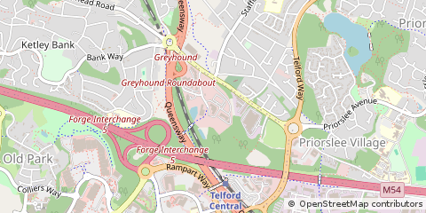 Map of Central Park, Telford
