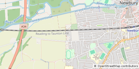 Map of Newbury, Berkshire