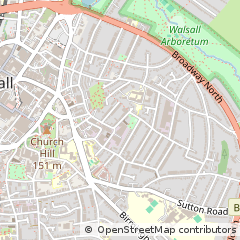 Map of Walsall, West Midlands
